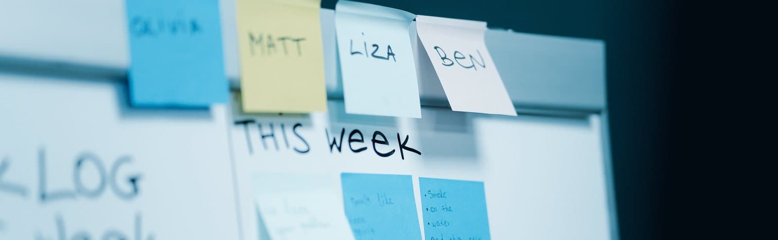 A ward board tracking the week, the kind a census is rebuilt from by hand